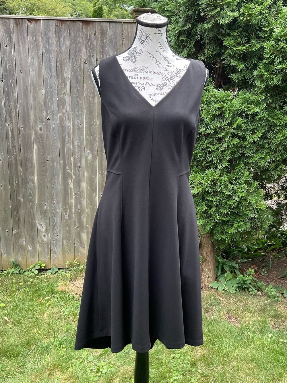 Tommy Hilfiger Black V-Neck A-Line Dress
